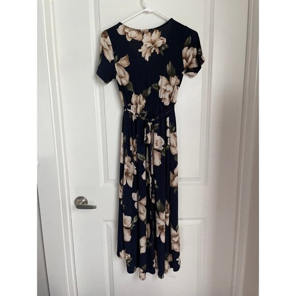 PinkBlush Navy Blue Floral Maternity Dress - Picture 2 of 2